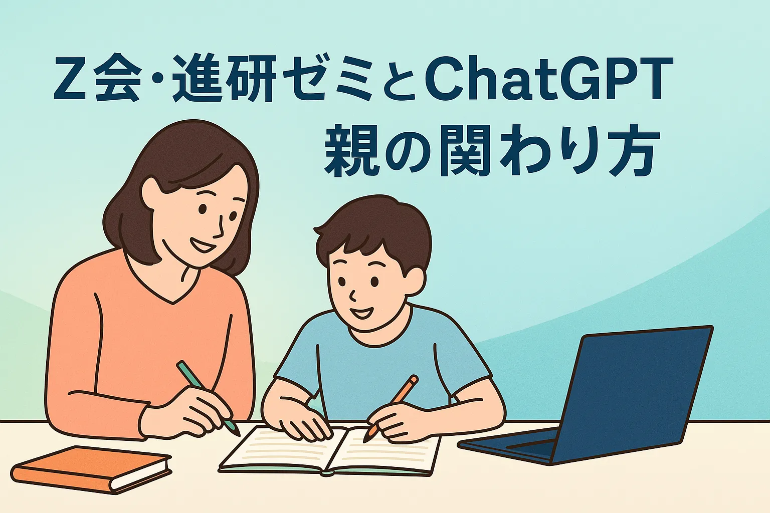 Z会・進研ゼミとChatGPT、親の関わり方の違いとは？家庭学習を成功に導くサポート術