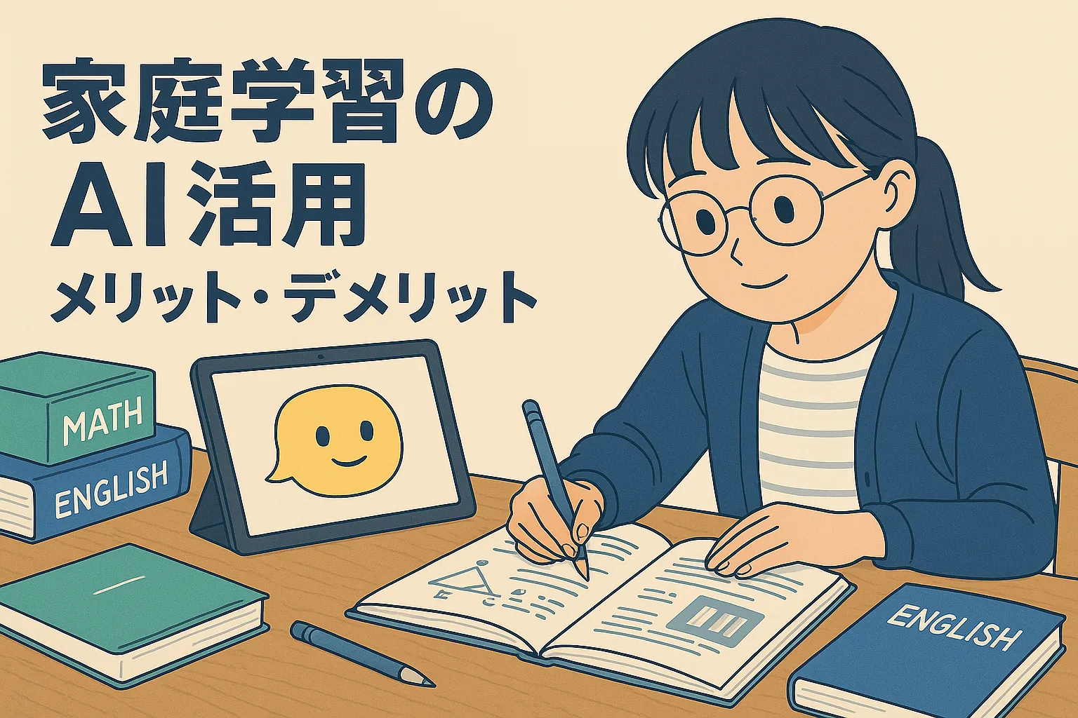 【中学生の家庭学習】AI活用のメリット・デメリットを徹底解説！効率アップと成績向上の秘訣